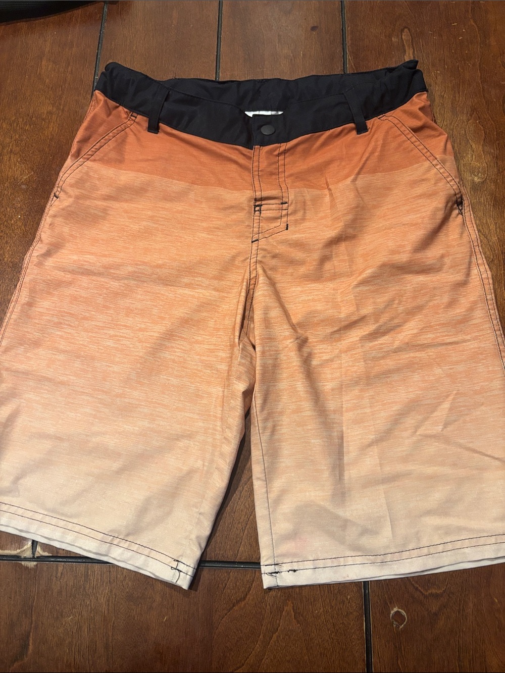 art class Orange Ombre Swim Trunks with Black Waistband